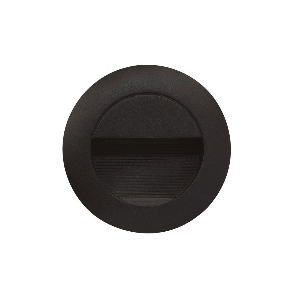 APLIQUE CIRCULAR EMBUTIDO 3W LED 8,5CM 3000K NEGRO