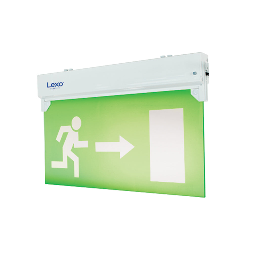 Banderola salida LED 6 horas con indicador de salida fondo verde