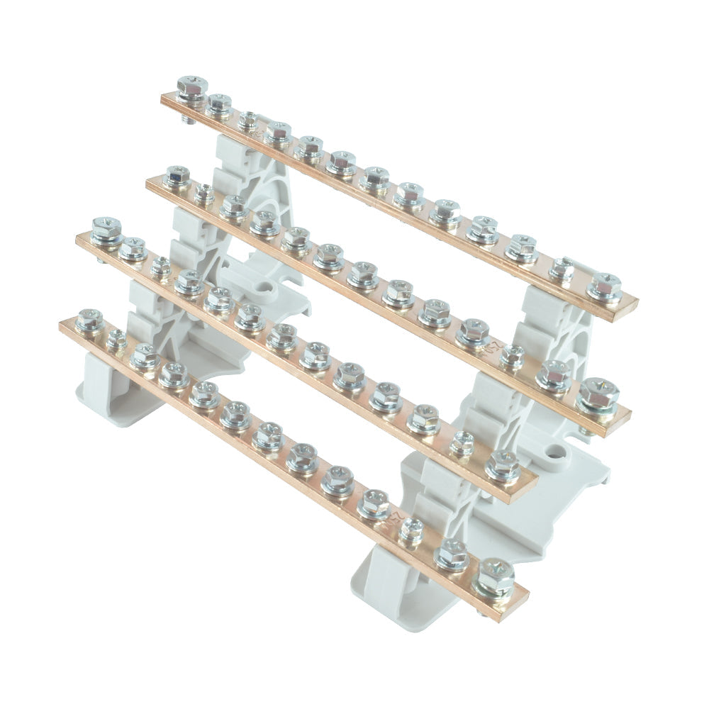 Barra repartidora tetrapolar de potencia 13 polos 250A