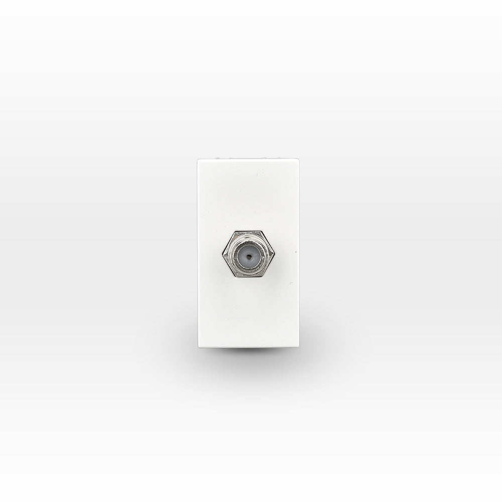 MÓDULO TOMA TV TIPO F COAXIAL BLANCO