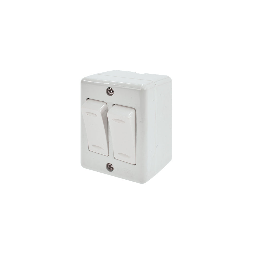 CASQUETE INTERRUPTOR DOBLE CONMUTADOR 9/24 BLANCO