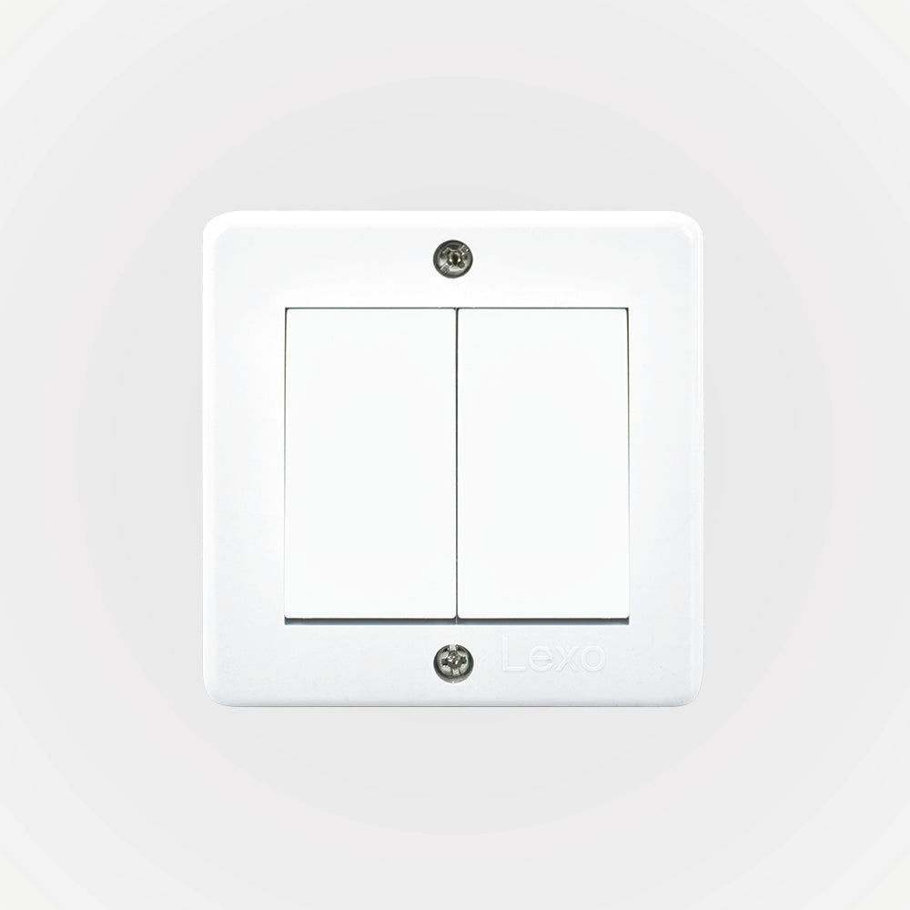 CASQUETE IP20 CON INTERRUPTOR DOBLE 9/15 10A 250V BLANCO