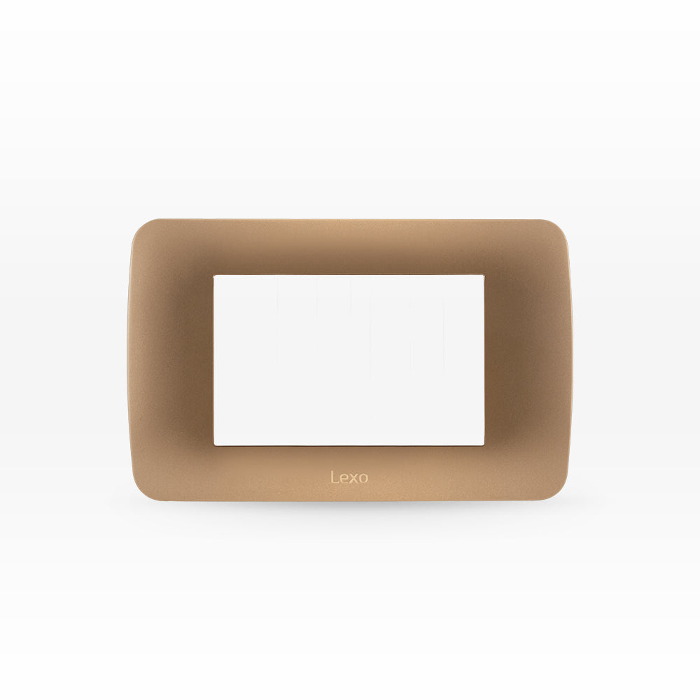 PLACA 3 MÓDULOS COLOR TITANIO