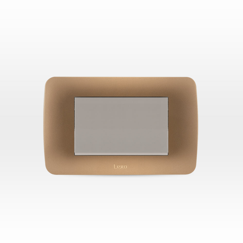 INTERRUPTOR SIMPLE 9/12 TECLON 73 MM 10A 250V BEIGE ARMADO TITANIO