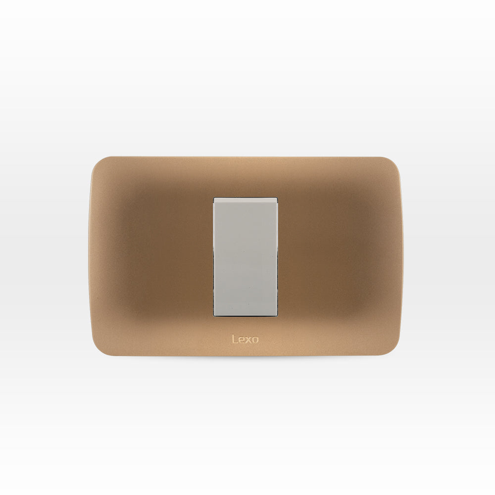 INTERRUPTOR SIMPLE 9/12 10A 250V BEIGE ARMADO TITANIO