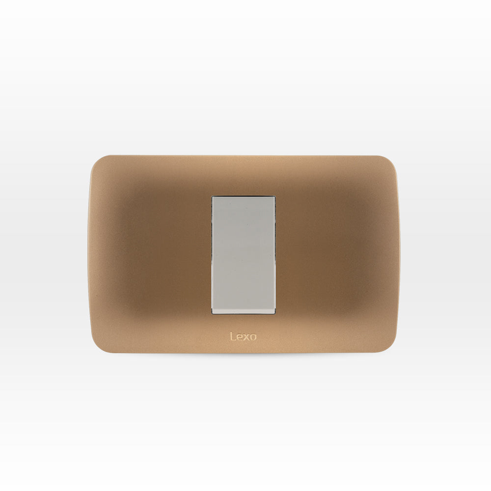 INTERRUPTOR SIMPLE 9/24 10A 250V BEIGE ARMADO TITANIO