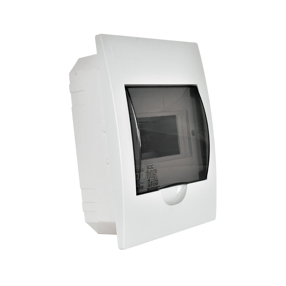 TABLERO EMBUTIDO 6 POLOS TAPA COLOR HUMO LIBRE DE HALÓGENO IP41