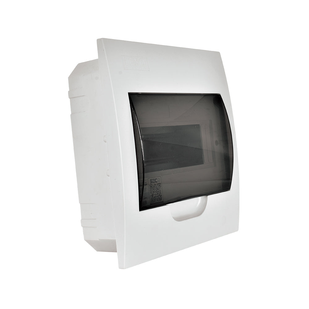 TABLERO EMBUTIDO 8 POLOS TAPA COLOR HUMO LIBRE DE HALÓGENO IP41