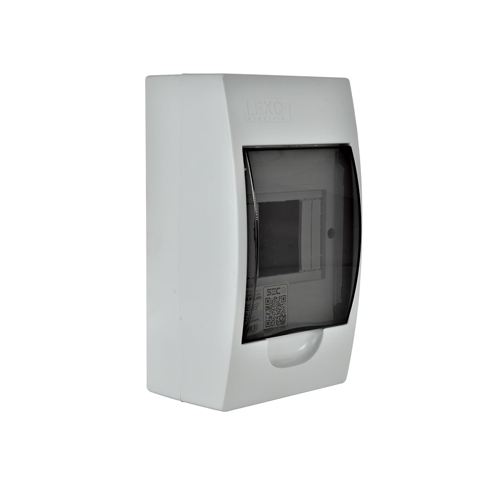 TABLERO SOBREPUESTO 4 POLOS TAPA COLOR HUMO LIBRE DE HALÓGENO IP41