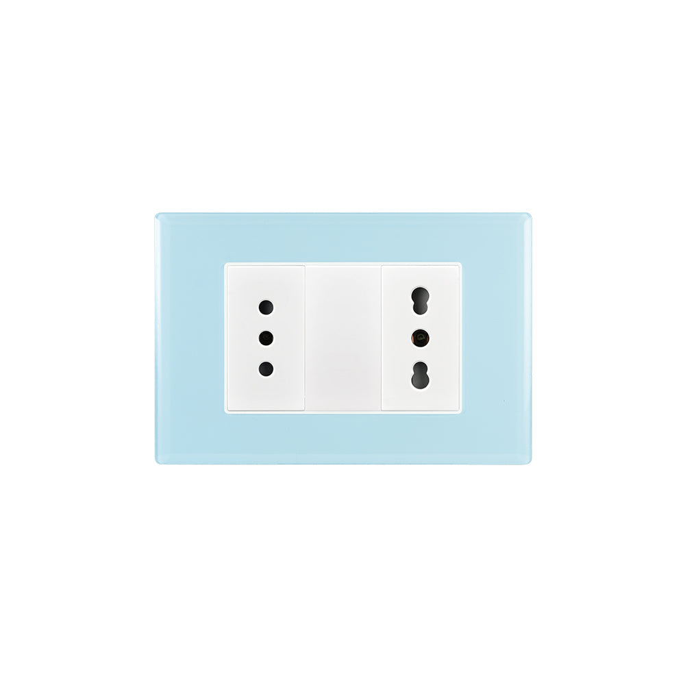 TOMA CORRIENTE DOBLE 10A MAS 10/16A 250V SKY ARMADO