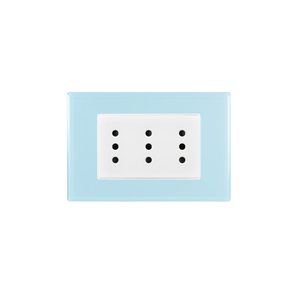 TOMA DE CORRIENTE TRIPLEX CRYSTAL 10A 250V BLANCO