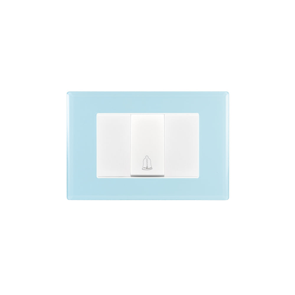 INTERRUPTOR PULSADOR TIMBRE 10A 250V BLANCO CRYSTAL ARMADO