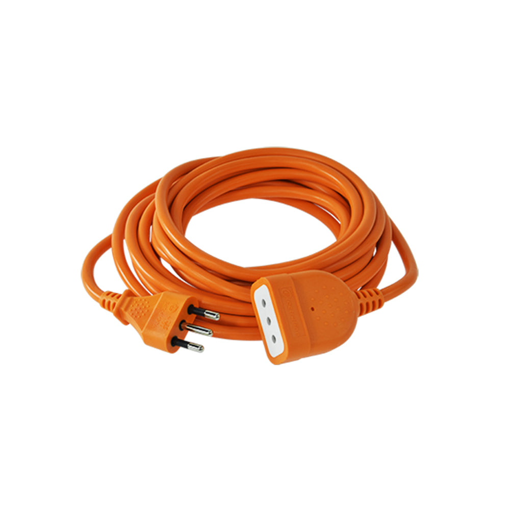 CABLE EXTENSION 10A 2P+T 5 METROS NARANJO