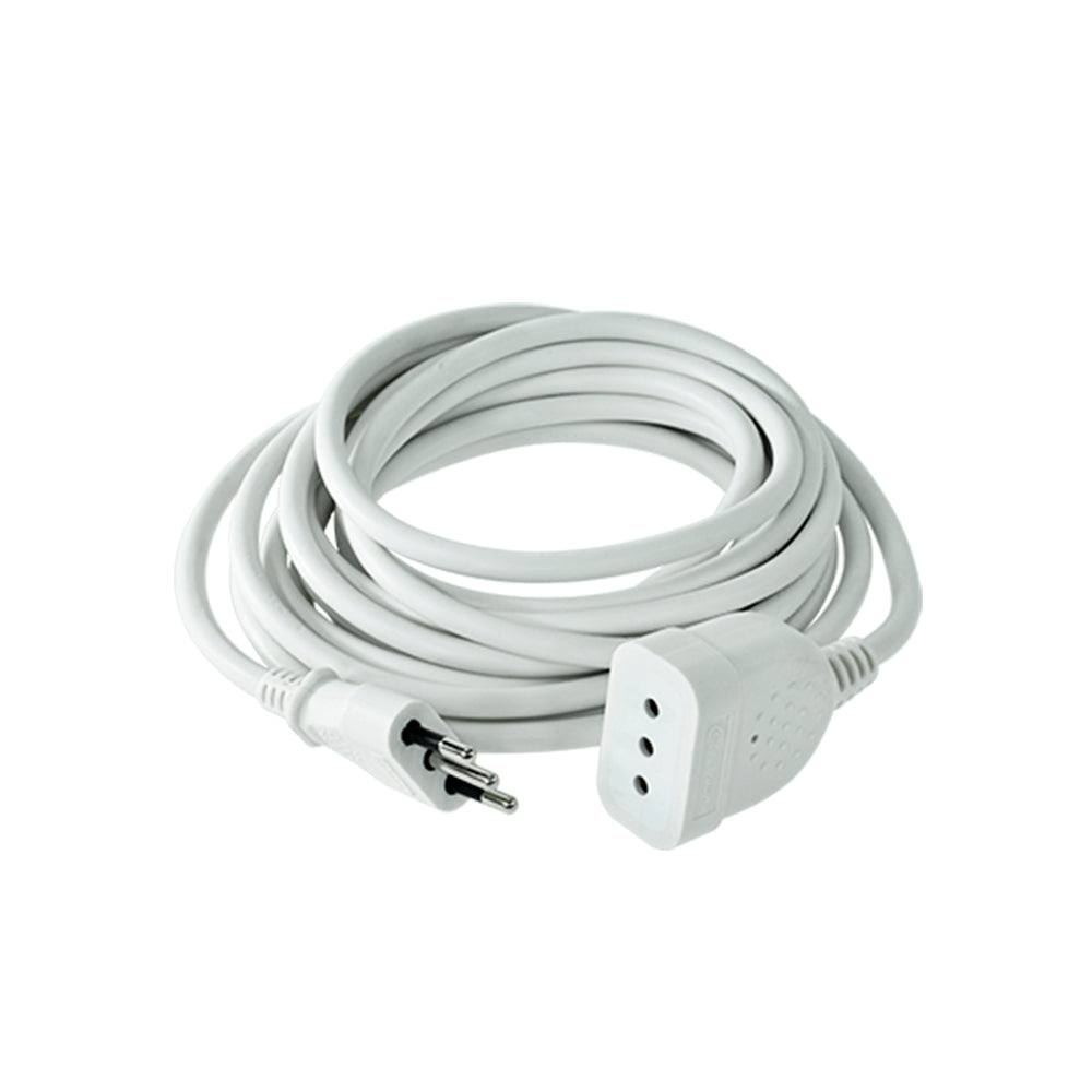 CABLE EXTENSION 10A 2P+T 5 METROS BLANCO