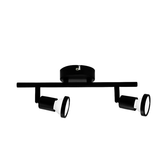 FOCO SOBREPUESTO SPOTLIGHT CIELO O MURO 2XGU10 NEGRO
