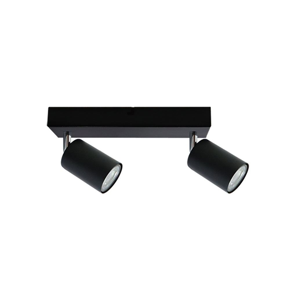 FOCO SOBREPUESTO DECO PLUS 2XGU10 COLOR NEGRO
