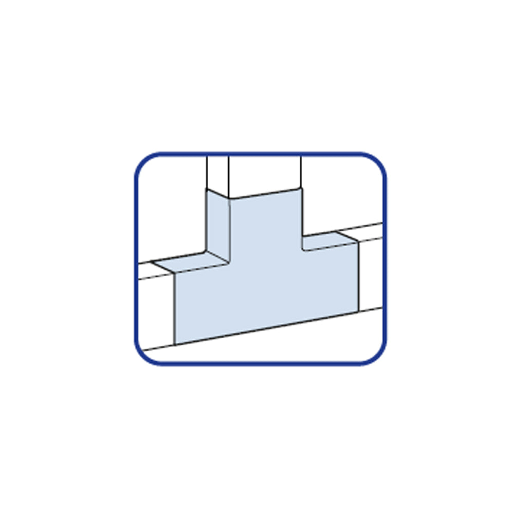 CONEXIÓN T PARA CANALETA PVC 20X10MM