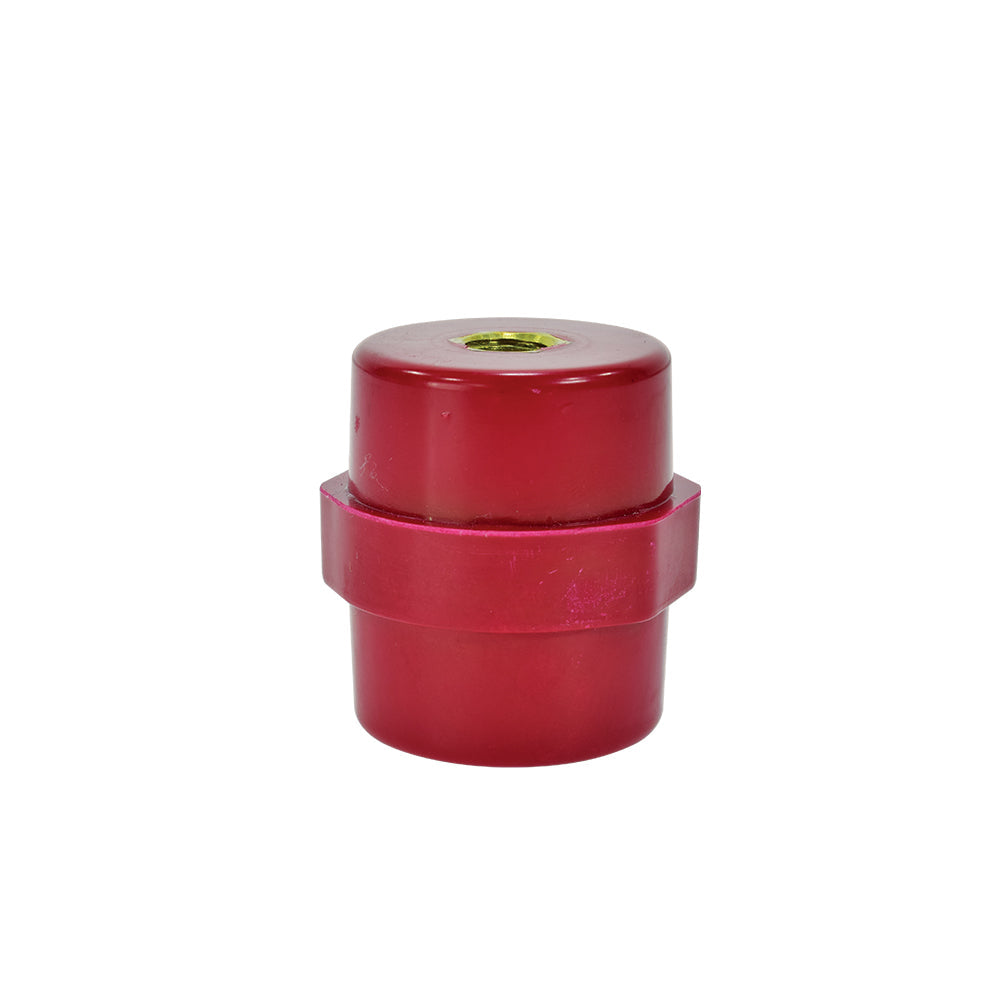 AISLADOR DE BARRIL M8 10 KV 40X40MM ROJO