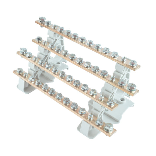 Barra repartidora tetrapolar de potencia 13 polos 250A