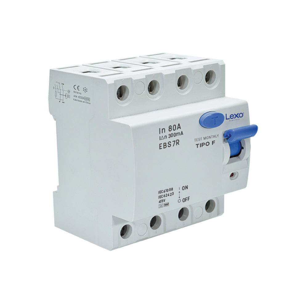 Interruptor diferencial 4X80A 300mA tipo F