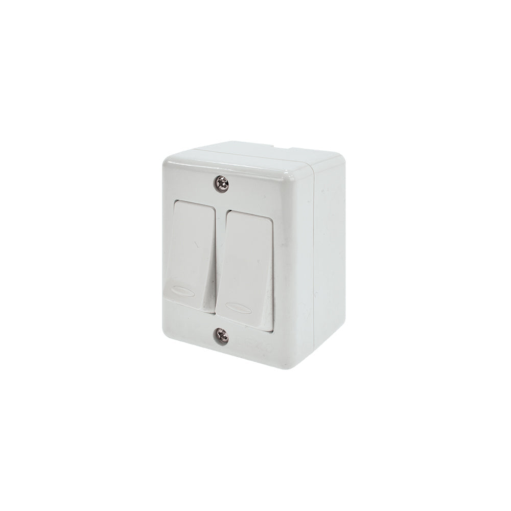 CASQUETE INTERRUPTOR DOBLE 9/15 BLANCO