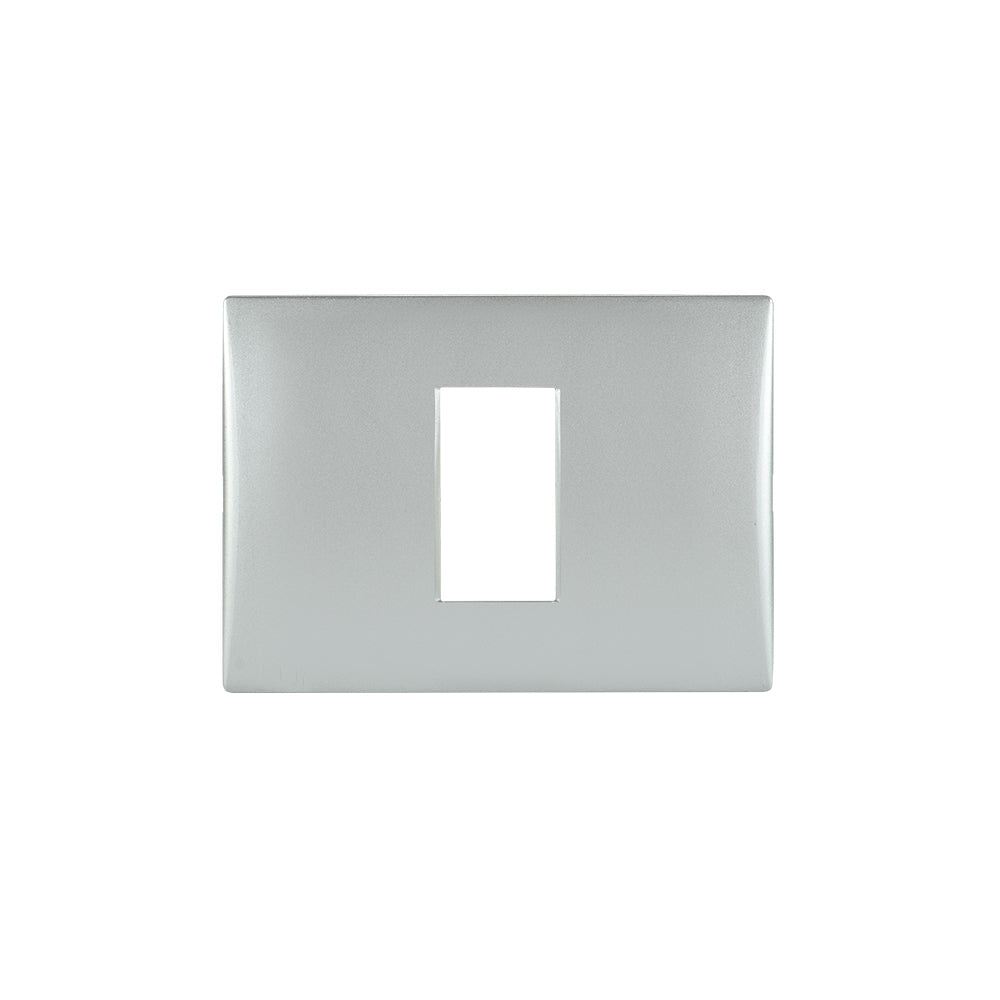 PLACA 1 MÓDULO ANDES COLOR SILVER MAS SOPORTE