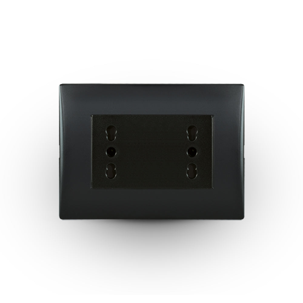 Toma corriente andes DÚPLEX 10/16A 250V BLACK armado