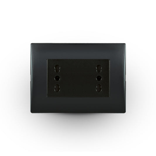 Toma corriente andes DÚPLEX 10/16A 250V BLACK armado