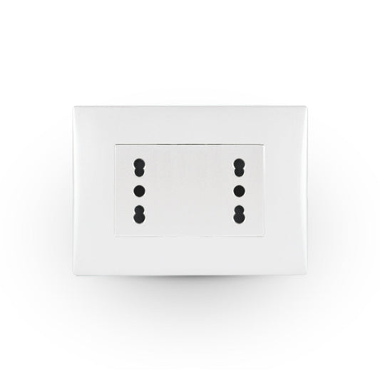 Toma corriente andes DUPLEX 10/16A 250V WHITE armado