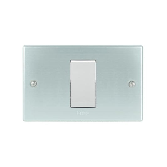 Interruptor austral conmutador 9/24 10A 250V PLATA blanco armado