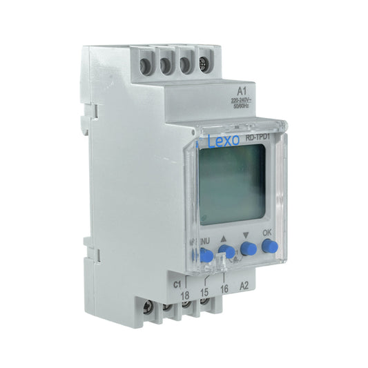 RELÉ TEMPORIZADO INTERRUPTOR SEMANAL 220-240V AC/DC