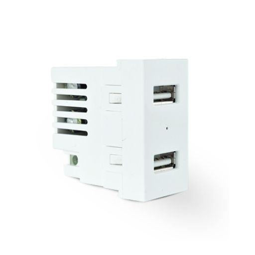 Módulo USB 2 puertos 5V C.C. 2.1A grafito