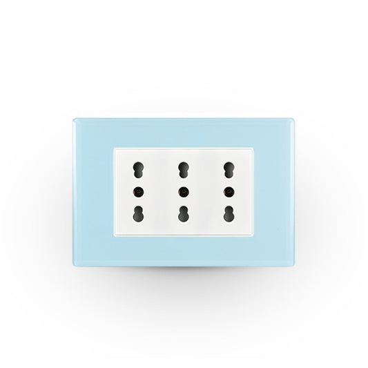 Toma de corriente TRIPLEX 10/16A 250V CRYSTAL armado