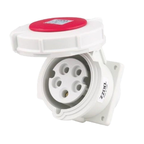 Enchufe industrial hembra embutida IP67 380V 32A 3P+T