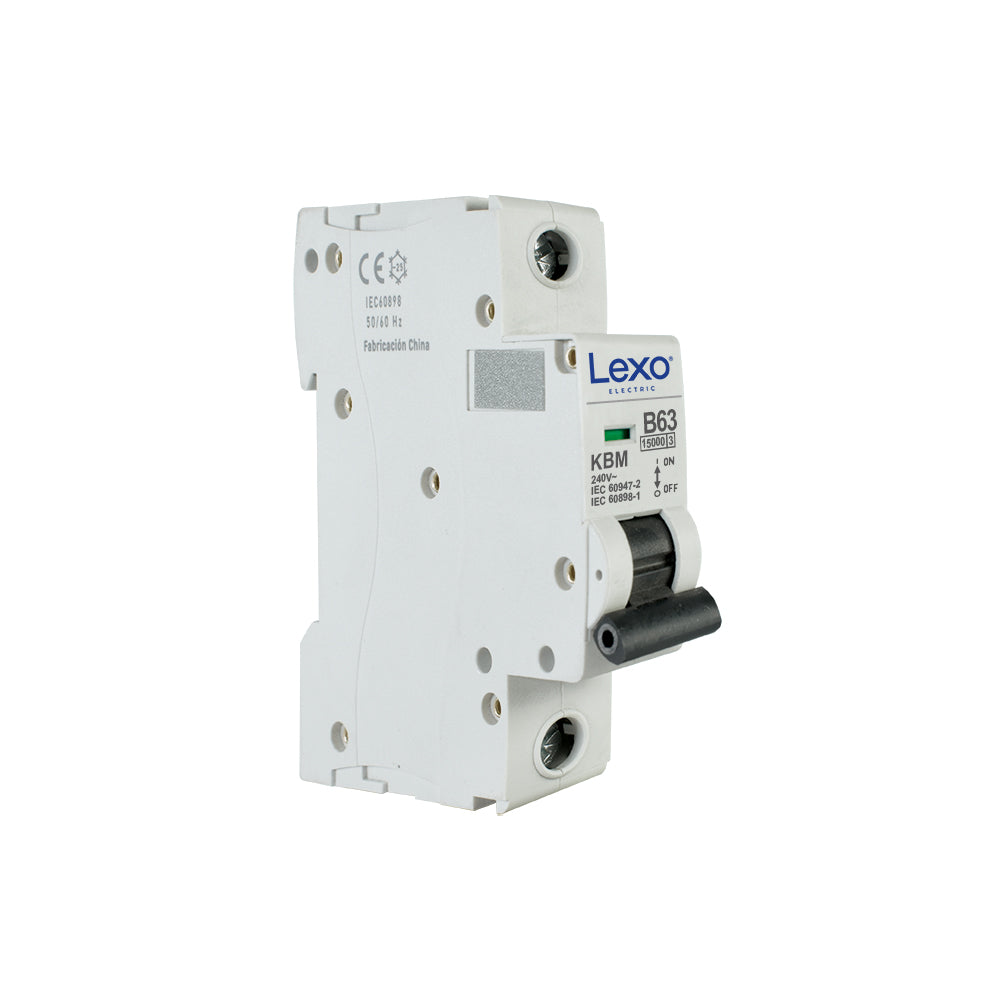 Interruptor automático 1X63A curva B 15kA