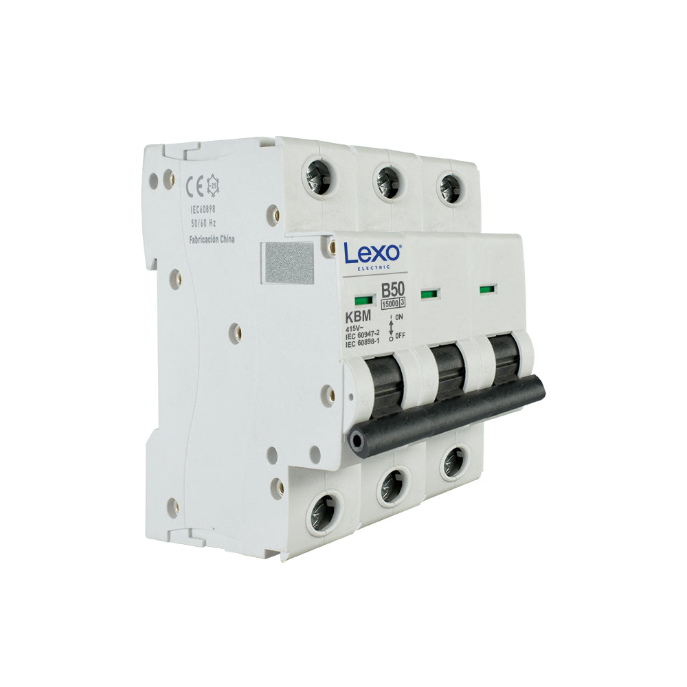 Interruptor automático 3X50A curva B 15kA