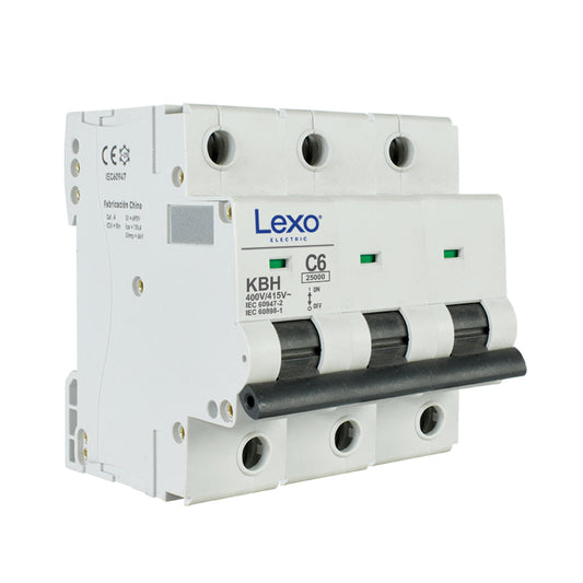 INTERRUPTOR AUTOMÁTICO  3X6A curva C 25kA