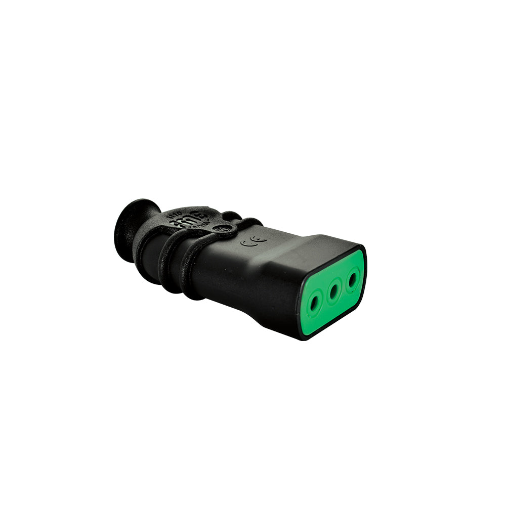 ENCHUFE HEMBRA 2P+T 10A 250VAC NEGRO