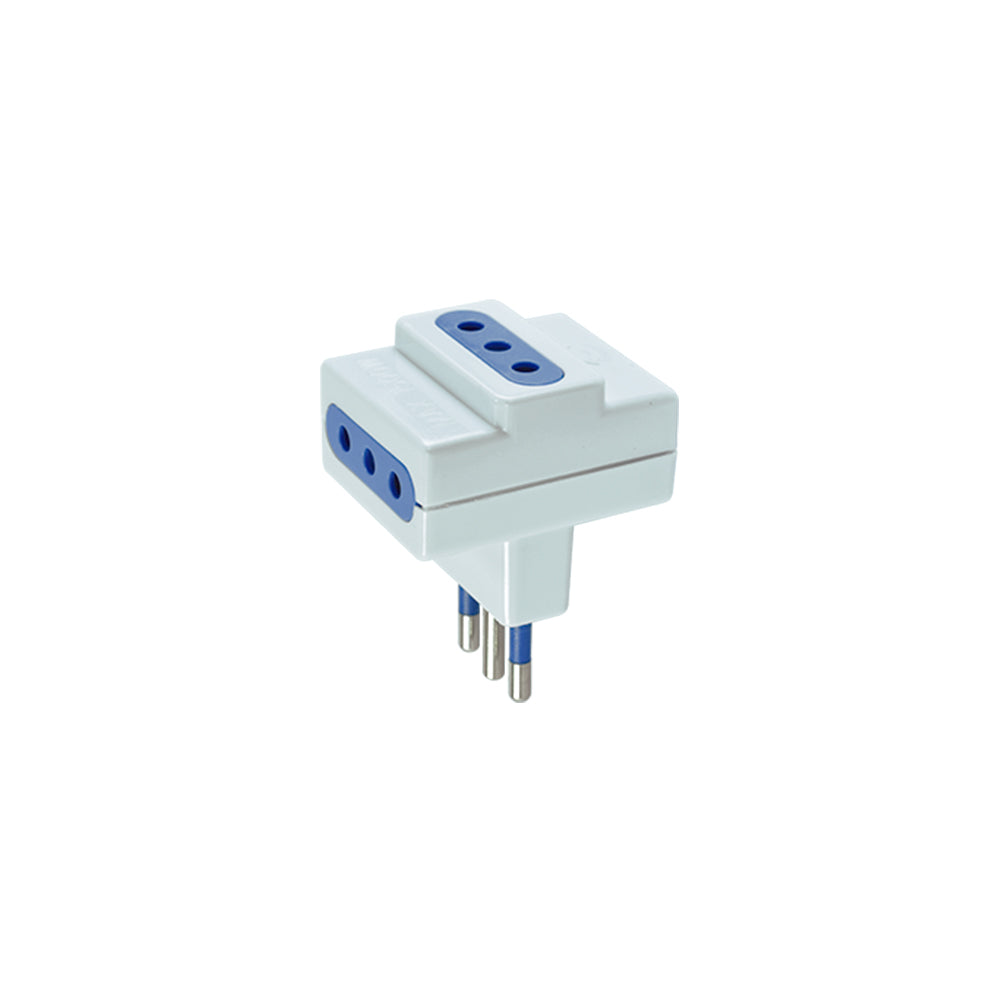 ADAPTADOR TRIPLE 10A 2P+T BLANCO